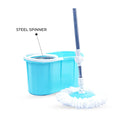 Spin Mop Plastic & Steel Bucket, 360-Degree with Microfiber Mop Head