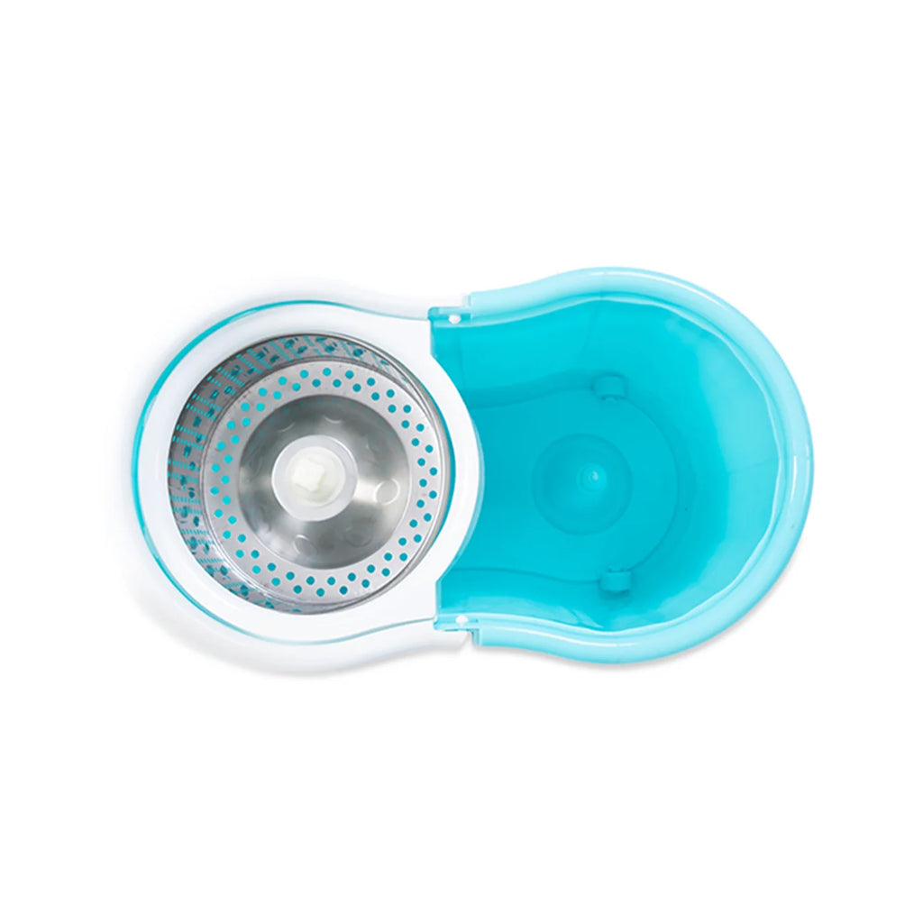 Spin Mop Plastic & Steel Bucket, 360-Degree with Microfiber Mop Head
