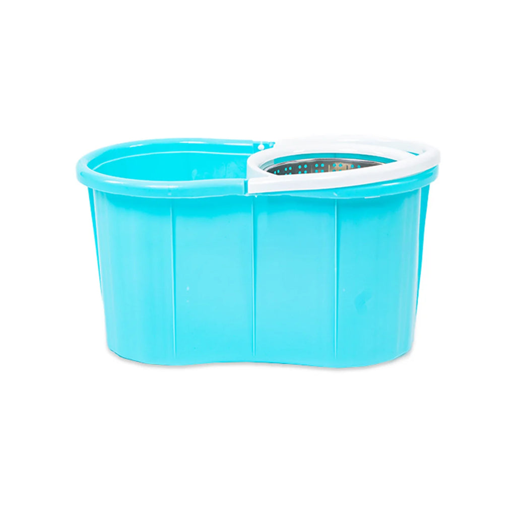 Spin Mop Plastic & Steel Bucket, 360-Degree with Microfiber Mop Head