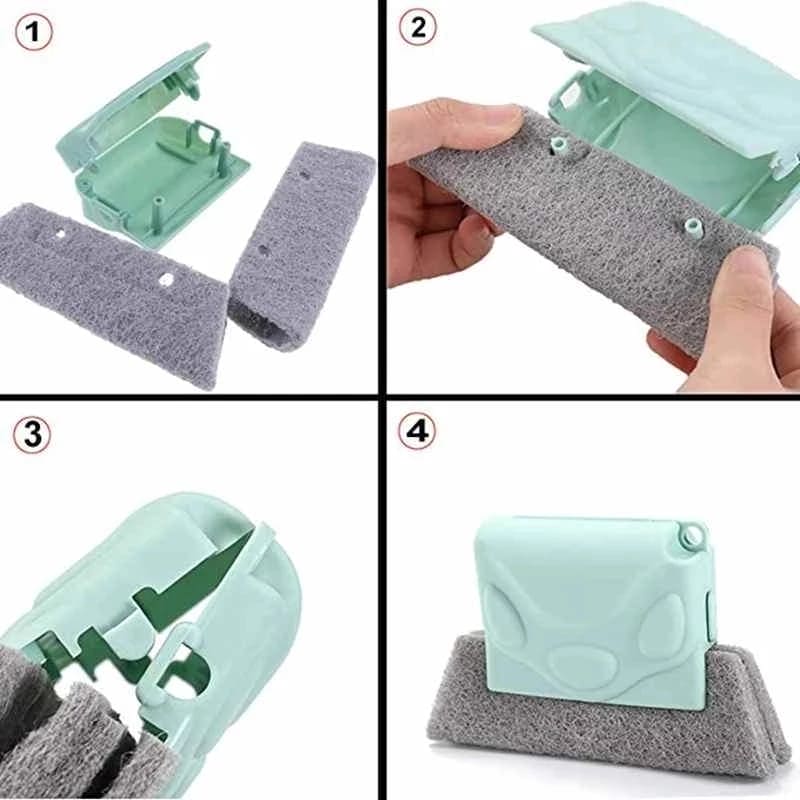 Magic Window Groove Cleaning Brush, Window Track Crevice Gap Corner Cleaner, Household Magic Window Cleaning Too